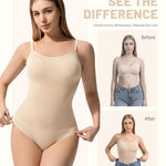 Shapewear Bodysuit Tummy Control Seamless for Women, Inverted Triangle Design with Hip Texture, Faja Body Waist Briefs