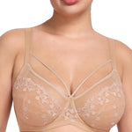 HSIA Minimizer Bras for Women Full Coverage, Unlined Lace Sexy Plus Size Underwire Bra for Large Breasts Holiday Edition