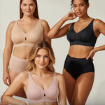 Popilush Wireless Seamless Bralette for Women, No Underwire Soft Support Bras, Breathable Smooth Comfort Everyday Summer Wear,Pink,38B/36C/36D