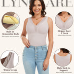 Lynclare Thermal Tops for Women, Thermal Undershirt, Fleece Tank Top, Winter Warm Base Layer with Built in Bra