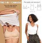 JOYSHAPER Shapewear Camisole Built In Bra Tank Tops Shapewear Cami Shaper Tummy Control Camisoles for Women Padded Bras Shaper White S