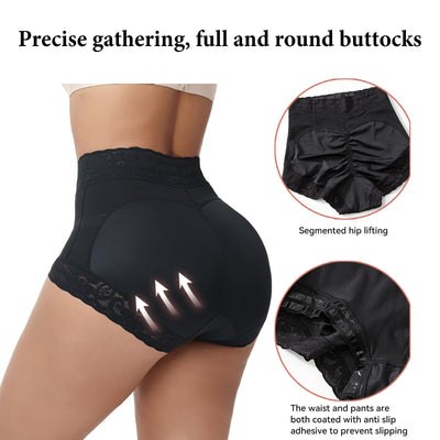 Pehhim Women butt lifter panties Lace Tummy Control Shapewear Shorts Fajas Colombianas Moldeadoras Comfortable underwear(Black,M)