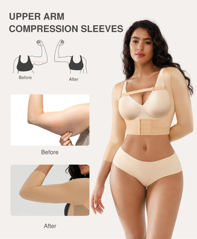 Arm Compression Sleeve for Women Arm Shapers Lipo Post Surgery Garments Posture Corrector Skin X-Large