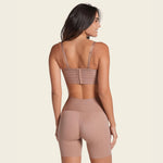 Leonisa Stay-in-Place Seamless Shaper Shorts for Women - High Waisted Shapewear Tummy Control - Anti-chafing Slip Shorts Brown