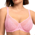 HSIA Minimizer Bras for Women Large Bust Full Coverage Lace Plus Size Bra - Mermaid Scales