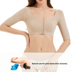 KSKshape Arm Shaper for Women Post Surgery Arm Lipo Compression Sleeves Front Closure Shapewear Bra Posture Corrector Tank Top,Beige,M