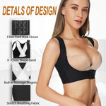 MISS MOLY Chest Brace Push up for Woemn Posture Corrector Shapewear Tops Sleeveless Back Shaper Vest- Black 3XL