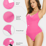 Lover-Beauty Bodysuit for Women 3 Piece, Seamless Shapewear Bodysuit with Strap, Body Shaper【Black、White、Pink】