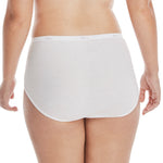 Hanes Womens High-waisted Panties, 6-pack, Moisture-wicking Cotton (Colors May Vary) Briefs-underwear, White, 7 US