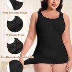 Werena Compression Tanks for Women Shapewear Tank Top Tummy Control Top Slimming Body Shaper Camisole With Built-in Bra