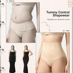 Ousmile Shapewear for Women Tummy Control Seamless Underwear Panties High Waist Body Shaper Cotton Spanks Girdle Under Dress Nude