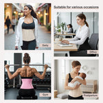 SHAPERX Waist Trainer for Women Underbust Corset Shapewear Tummy Control Workout Waist Cincher Body Shaper Zipper and Hooks, SZ7310-Black-M