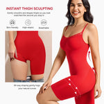 Nebility Shapewear Bodysuits for Women Tummy Control Body Shaper Seamless Waist Trainer Lace Body Suit (Red, Large)