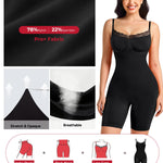 Nebility Shapewear Bodysuits for Women Tummy Control Body Shaper Seamless Waist Trainer Lace Body Suit (Black, Medium)