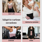 SHAPSHE Waist Trainer for Women Corset Shapewear Tummy Control Cincher Workout Body Shaper with Hooks BLK/X-Large