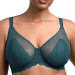 HSIA Minimizer Bras for Women Large Bust Full Coverage Lace Plus Size Bra - Mermaid Scales