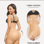 Lover-Beauty Tummy Control Shapewear for Women Fajas Colombianas Moldeadoras Body Shaper Butt Lifter with Zipper Crotch Beige Small