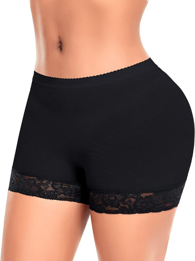 Werena Butt Lifter Padded Underwear for Women Seamless Booty Pads Panties Butt Enhancer Lace Boyshorts Shapewear