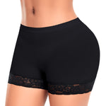 Werena Butt Lifter Padded Underwear for Women Seamless Booty Pads Panties Butt Enhancer Lace Boyshorts Shapewear (#1 Black,3X-Large)