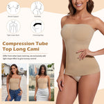 JOYSHAPER Shapewear Strapless Tank Top for Women Strapless Shapewear Cami Basic Bandeau Top With Tummy Control Shapewear Camisole Strapless Cami Nude M