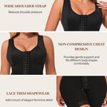 woahee Fajas Colombianas Shapewear for Women Full Faja Body Shaper Tummy Control Compression Garments Black, SW05-3XL