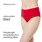 SPANX SPANXsmooth Undie-tectable Brief - Comfortable Core Control - Invisible Shapewear Underwear - No Visible Panty Lines - Spanx Red - Medium