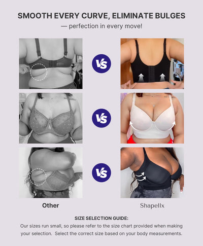 SHAPELLX Women's Bra Push Up Back Smoothing Underwire Shaping Bralettes (Beige, 40DDD)
