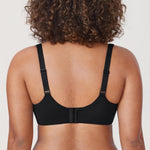 DELIMIRA Minimizer Bras for Women Full Coverage Plus Size Underwire Unlined Supportive Seamless Bra Black 38DD