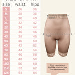 Rago 518 High Waist Leg Shaper | Light Control | Made in USA | No-Roll Lace Hem | Mocha S/26