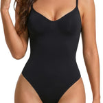 Tummy Control Shapewear Bodysuit for Women, Seamless Body Shaper Thong, Brief or Mid-Thigh Faja, Sculpting Slimming Bodysuits
