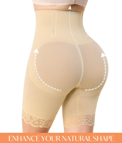 CYDREAM Shapewear for Women - High-Waisted Tummy Control Shorts Butt Lifting Panties Thigh Slimmer Faja Body Shaper Underwear (Beige, X-Large)