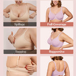 HSIA Minimizer Bras for Women Plus Size, Full Coverage Coolcomfort T Shirt Unlined Bra with Underwire for Heavy Breast, Dreamy Lilac 38DDD