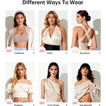OEAK Supportive Strapless Bras for Women Push Up Wireless Bandeau Bra Non Slip Seamless Bras Comfortable Padded Bralette Grey 3XL