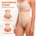 Werena Thong Shapewear for Women Tummy Control Seamless High Waist Body Shaper Underwear Shaping Panties