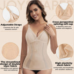 JOYSHAPER Shapewear for Women Tank Tops Smooth Shaping Cami V Neck Shapewear Tanks Tops Camisole with Soft Cup Cami Shaper Compression Tank Beige XL