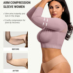 FeelinGirl Arm Lipo Compression Garment Seamless Brachioplasty Arm Compression Sleeve Women Purple L