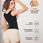 Forma Tu Cuerpo Waist Trainer for Women, Corset Shapewear, Hourglass Shape Faja Body Shaper, Waist Cincher for Women (Black + Waist Trainer with Straps, S)