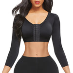 FeelinGirl Arm Shaper Post Arm Lipo Compression Garment with Bra Arm Girdle Shapewear for Arms Black XL