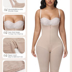 SHAPSHE Shapewear Tummy Control Fajas Moldeadoras De Cintura Y Abdomen Full Body Faja Postpartum Shapewear Fajas Post Surgery Compression Knee Length Shapewear for Women Corset Bodysuit Medium Tan