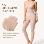 BRABIC Tummy Control Shapewear Leggings for Women Full Body Shapewear Bodysuit Compression Seamless Faja Body Shaper(Beige, Large)