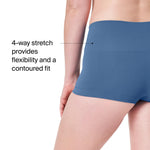 SPANX SPANXshape ExtraOrdinary Boyshort - Sculpting Compression - Women's Shapewear Underwear - Recycled Nylon Fabric Blend - Indigo Haze - Medium