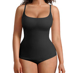 FeelinGirl Womens Tummy Control Shapewear Tank Tops - Scoop Neck Compression Tank Tops Body Shaper Camisole Black S