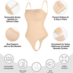 Lover-Beauty Shapewear Tummy Control Strapless Bodysuit for Women Seamless Thong Body Shaper Waist Trainer, Nude, XL/XXL