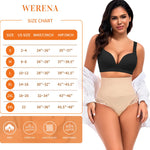 Werena Tummy Control Thong Shapewear for Women High Waisted Body Shaper Panties Shaping Thong Girdle Underwear(03# Mid Rise Lace Beige(smoothing),3X-Large)