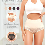 QDWQDW Shapewear for Women Tummy Control High Waisted Seamless Womens Underwear 4-Pack Sexy Lace Plus Size Panties