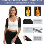 Dokelovy Women's Sauna Arm Slimming Sleeves, Sweat Compression Upper Arm Shaper Bands, Posture Support Workout Gear Daily Use