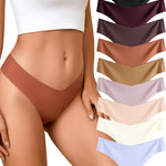 Take Talk Womens Underwear Seamless Thongs 9 Pack Sexy Panties No Show V-waisted Invisible Tangas Lingerie for Women