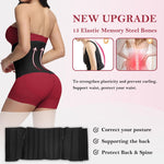 SHAPSHE Waist Trainer for Women, Tummy Control Waist Cincher, Hourglass Sport Workout Faja Body Shaper Black