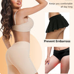 Blueinn Women's High Waisted Cooling Slip Shorts - Anti Chafing Under Dress Shorts for Women, Scalloped Edge Safety Shorts NU-M Beige