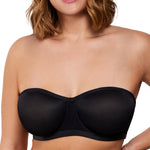 HSIA Strapless Bras for Women, Bella Convertible Minimizer Bra for Large Bust Unlined Underwire Balconette Bras Black 40D